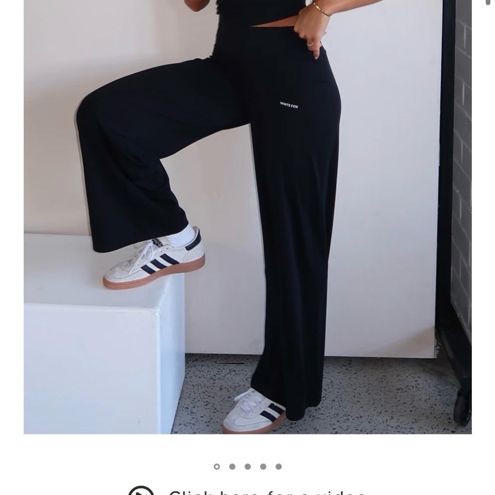 Black Wide-Leg Women's Pants
